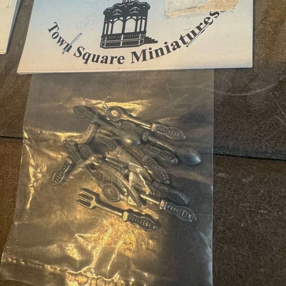 Town Square Miniatures Silver Utensils Set
